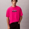 T-shirt ample avec logo graphique en blocs T-shirt ample avec logo graphique en blocs