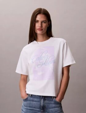 T-shirt ample avec logo graphique en lettres délavées
