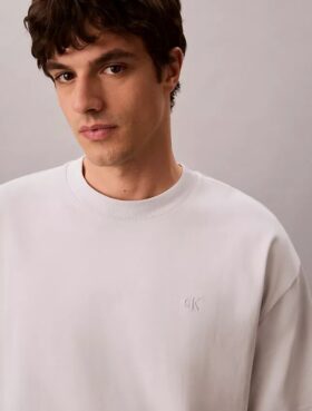 T-shirt ample avec motif Monologo vieilli