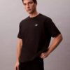 T-shirt ample en piqué rafraîchissant avec logo T-shirt ample en piqué rafraîchissant avec logo