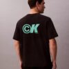 T-shirt ample en piqué rafraîchissant avec logo T-shirt ample en piqué rafraîchissant avec logo