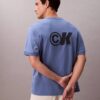 T-shirt ample en piqué rafraîchissant avec logo T-shirt ample en piqué rafraîchissant avec logo