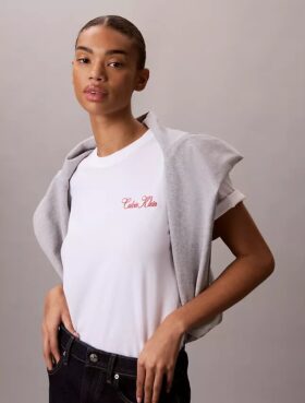 T-shirt ample à motif Calvin Klein en cursive