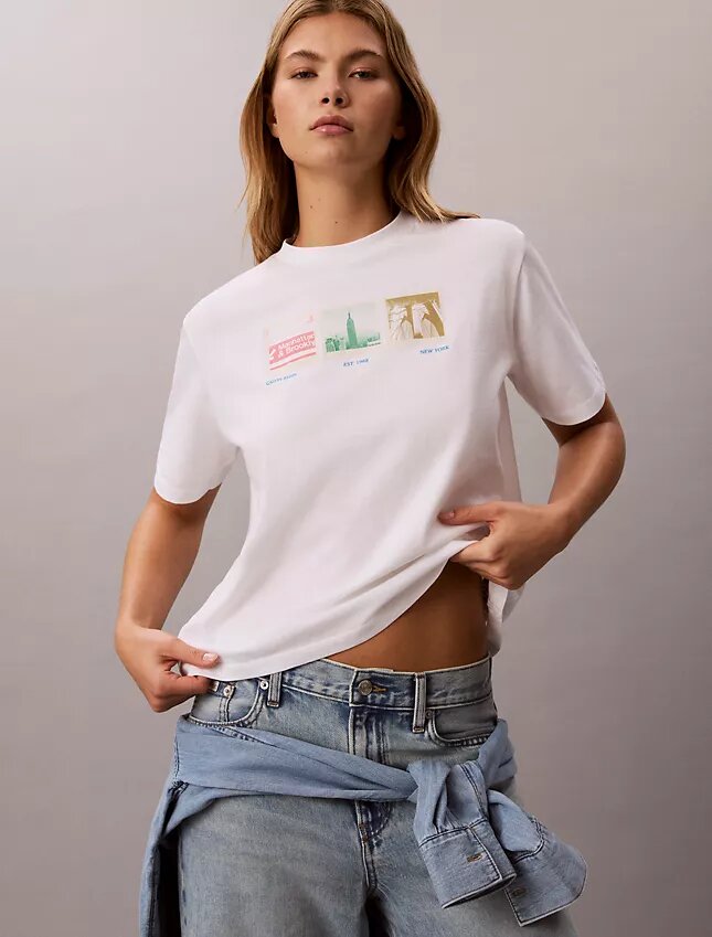 T-shirt ample à motif photo de New York T-shirt ample à motif photo de New York
