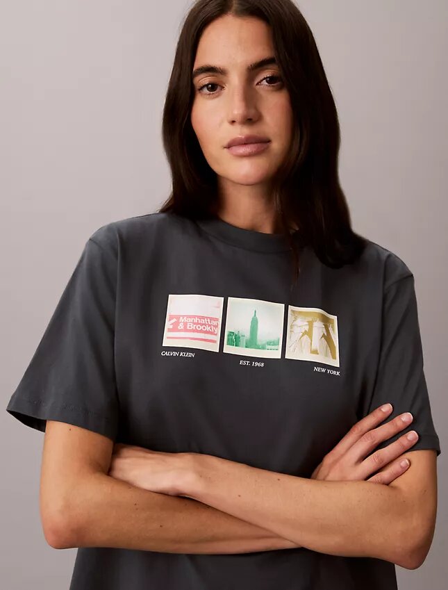 T-shirt ample à motif photo de New York T-shirt ample à motif photo de New York