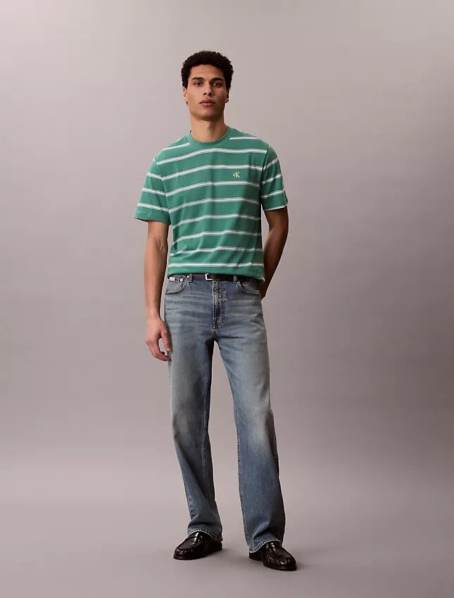 T-shirt ample à rayures et Monogram T-shirt ample à rayures et Monogram