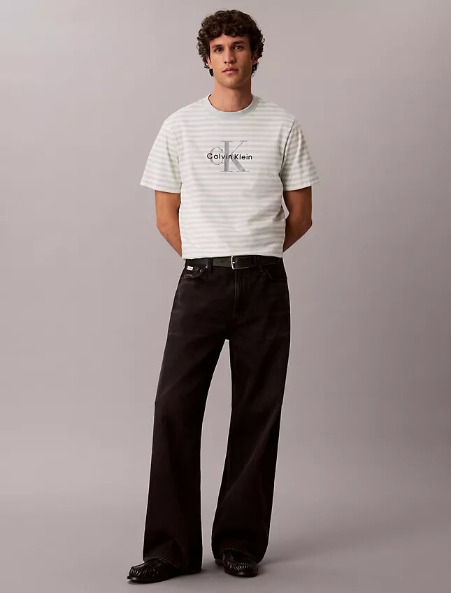 T-shirt ample à rayures et Monogram T-shirt ample à rayures et Monogram