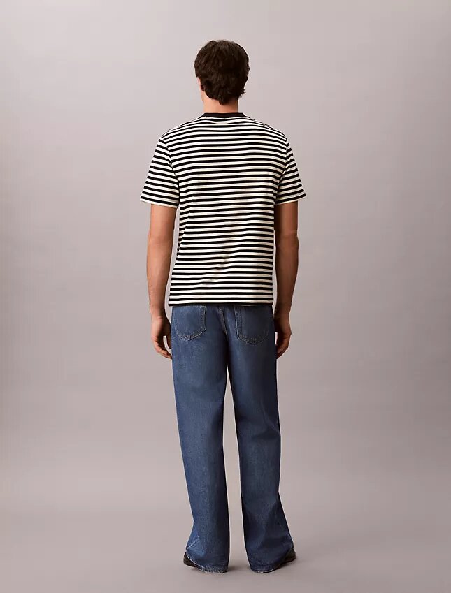 T-shirt ample à rayures et Monogram T-shirt ample à rayures et Monogram
