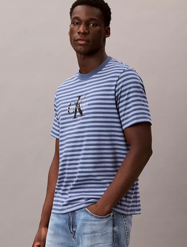 T-shirt ample à rayures et Monogram T-shirt ample à rayures et Monogram