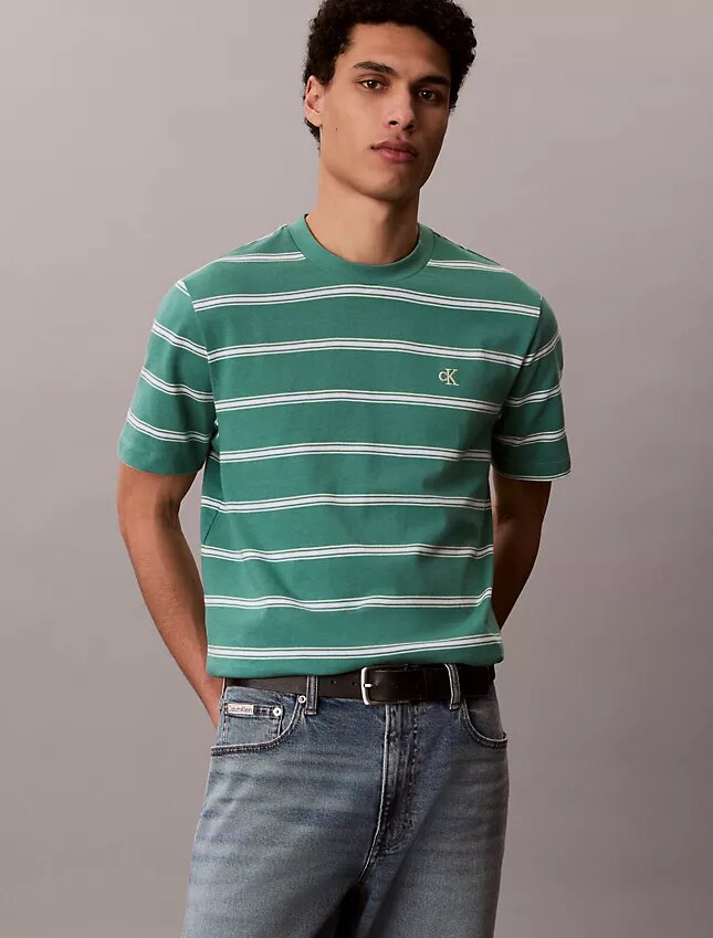 T-shirt ample à rayures et Monogram T-shirt ample à rayures et Monogram