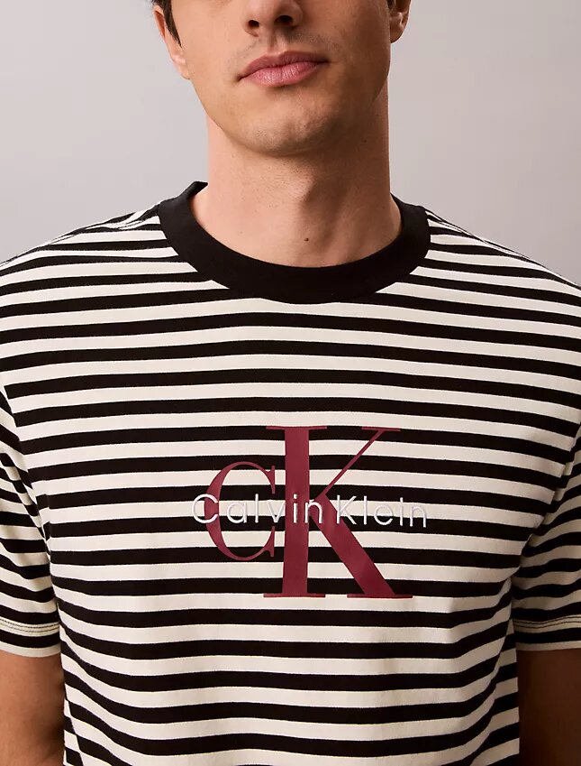 T-shirt ample à rayures et Monogram T-shirt ample à rayures et Monogram