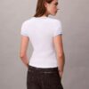 T-shirt bébé à bordures contrastées et logo imprimé T-shirt bébé à bordures contrastées et logo imprimé