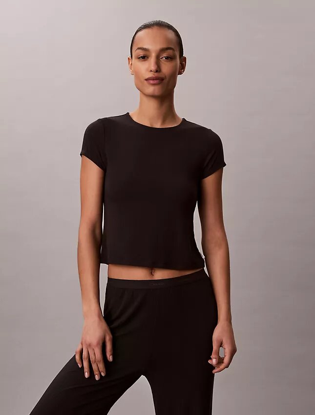 T-shirt bébé en Modal stretch à mailles lâches T-shirt bébé en Modal stretch à mailles lâches