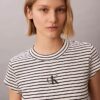 T-shirt bébé à rayures et bord-côtes Monogram T-shirt bébé à rayures et bord-côtes Monogram