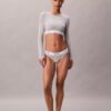 T-shirt Bralette à manches longues légèrement doublé en coton Modal Icon