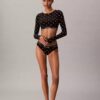 T-shirt Bralette à manches longues légèrement doublé en coton Modal Icon