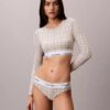 T-shirt Bralette à manches longues légèrement doublé en coton Modal Icon