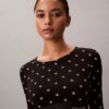 T-shirt Bralette à manches longues légèrement doublé en coton Modal Icon