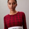 T-shirt Bralette à manches longues légèrement doublé en coton Modal Icon