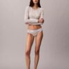 T-shirt Bralette à manches longues légèrement doublé en coton Modal Icon