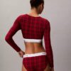 T-shirt Bralette à manches longues légèrement doublé en coton Modal Icon