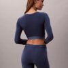 T-shirt Bralette à manches longues légèrement doublé en coton Modal Icon
