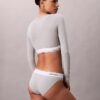 T-shirt Bralette à manches longues légèrement doublé en coton Modal Icon