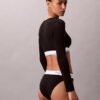 T-shirt Bralette à manches longues légèrement doublé en coton Modal Icon