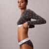 T-shirt Bralette à manches longues légèrement doublé en coton Modal Icon