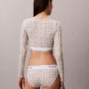 T-shirt Bralette à manches longues légèrement doublé en coton Modal Icon