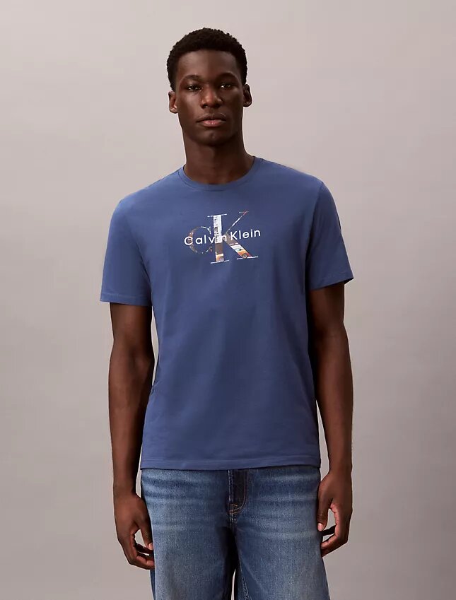 T-shirt classique avec imprimé graphique Monologo T-shirt classique avec imprimé graphique Monologo