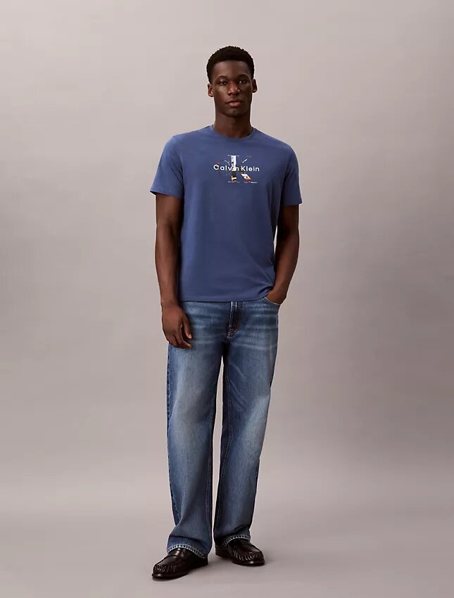 T-shirt classique avec imprimé graphique Monologo T-shirt classique avec imprimé graphique Monologo