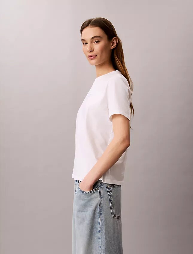T-shirt classique avec logo Calvin Script T-shirt classique avec logo Calvin Script