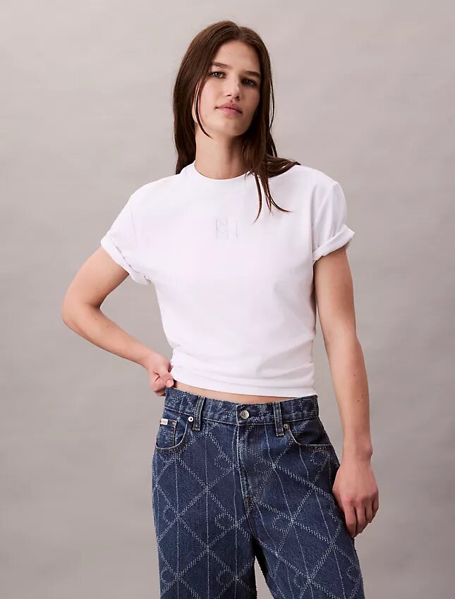 T-shirt classique avec logo emblématique T-shirt classique avec logo emblématique