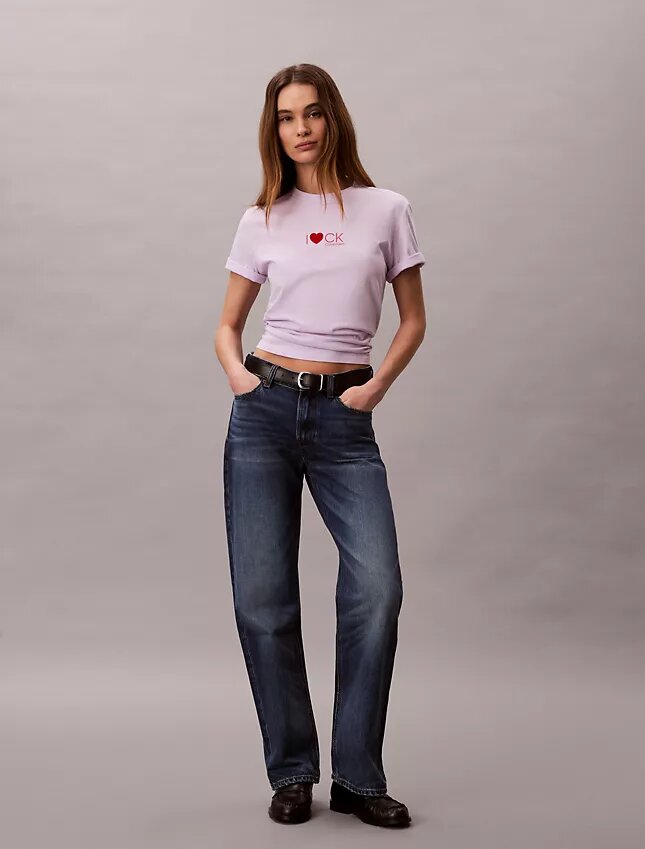 T-shirt classique avec logo en forme de cœur T-shirt classique avec logo en forme de cœur