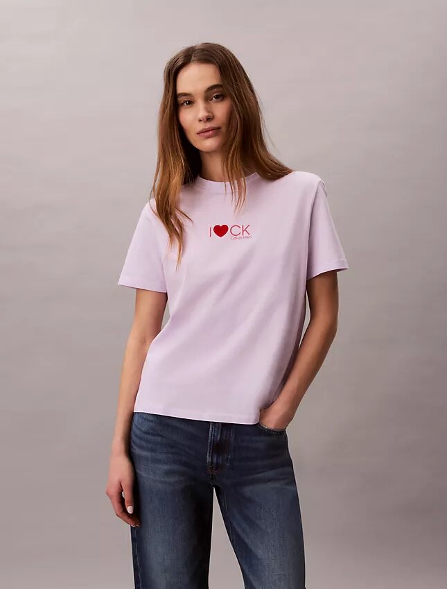 T-shirt classique avec logo en forme de cœur T-shirt classique avec logo en forme de cœur