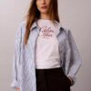 T-shirt classique avec logo en lettres cursives T-shirt classique avec logo en lettres cursives
