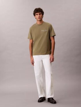 T-shirt classique avec logo en petits caractères