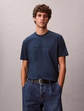 T-shirt classique avec logo en relief