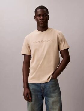 T-shirt classique avec logo en relief
