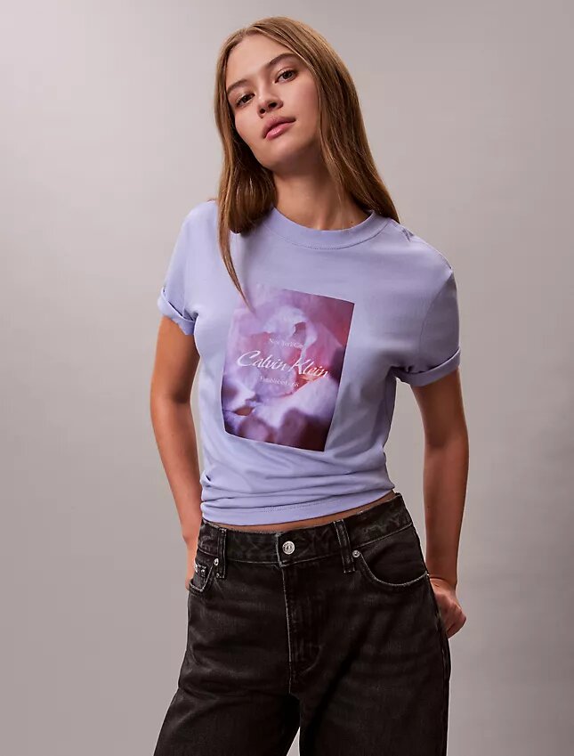 T-shirt classique avec logo floral T-shirt classique avec logo floral