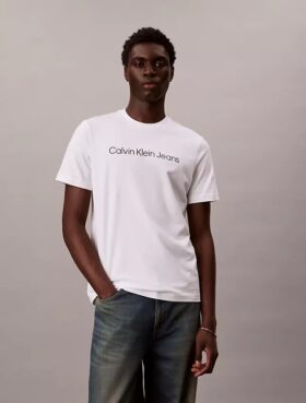 T-shirt classique avec logo imprimé à chaud