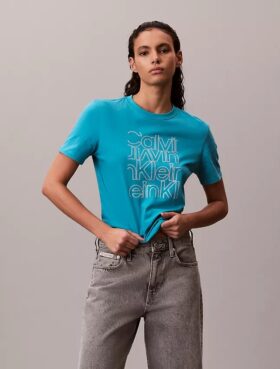 T-shirt classique avec logo pailleté