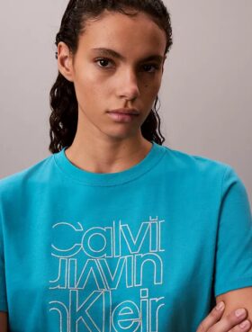 T-shirt classique avec logo pailleté