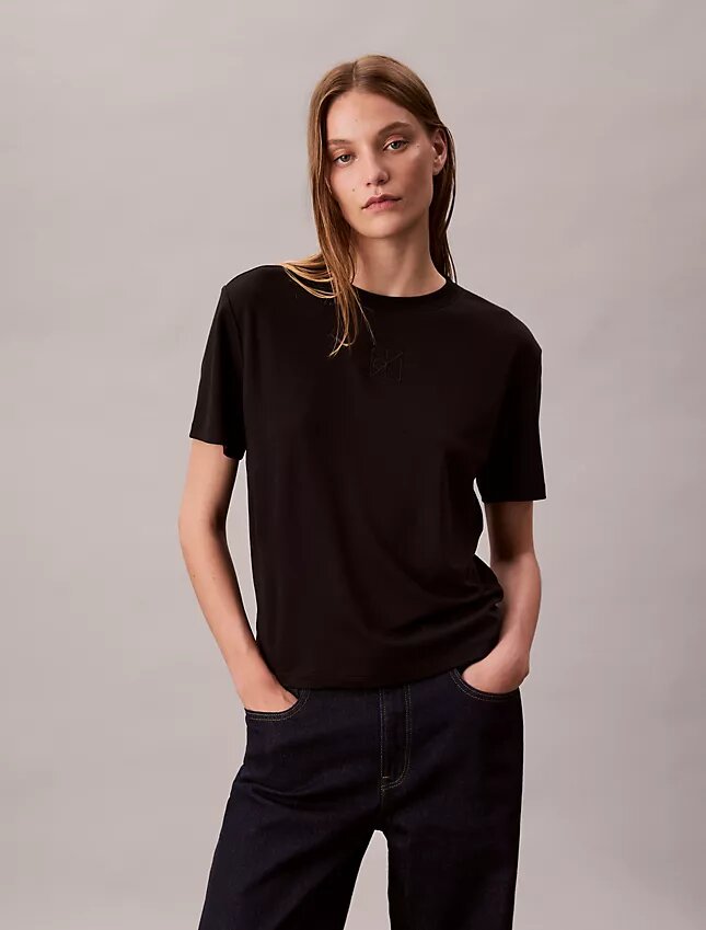 T-shirt classique avec logo Supima Cotton T-shirt classique avec logo Supima Cotton