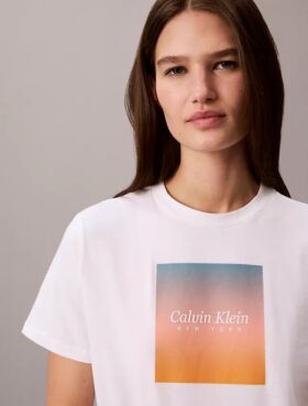 T-shirt classique avec motif coucher de soleil
