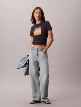 T-shirt classique avec motif coucher de soleil