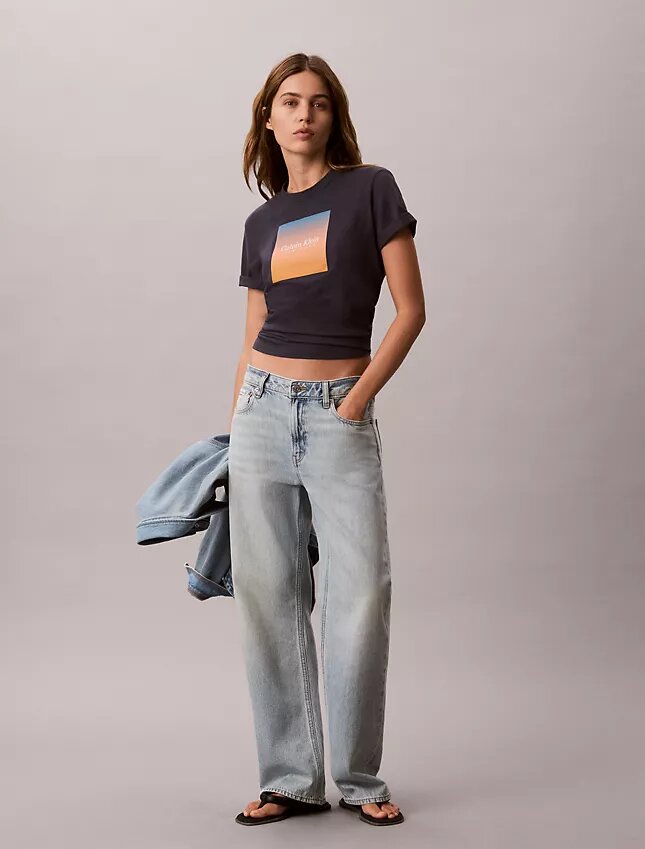T-shirt classique avec motif coucher de soleil T-shirt classique avec motif coucher de soleil