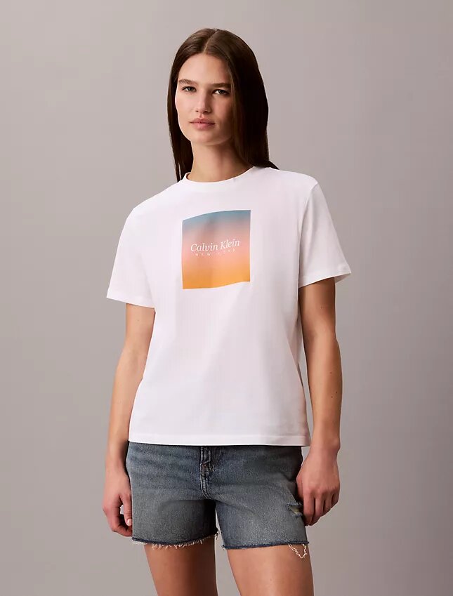 T-shirt classique avec motif coucher de soleil T-shirt classique avec motif coucher de soleil
