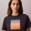 T-shirt classique avec motif coucher de soleil T-shirt classique avec motif coucher de soleil